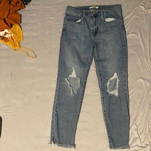 Levi 724 high rise, straight crop jeans